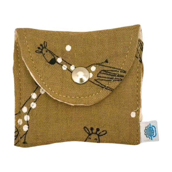 Mini-pochette girafe, bouchon, adaptateur