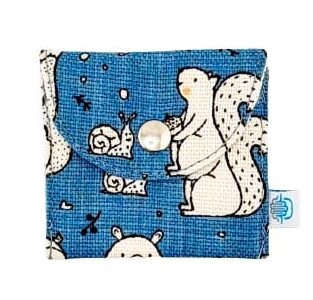 mini pochette bleu forêt