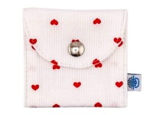 Mini-pochette coeurs rouges