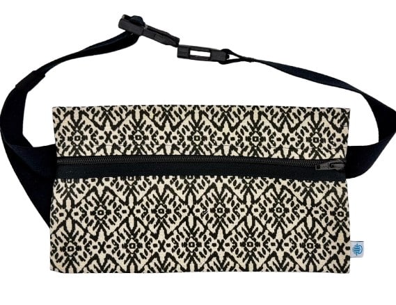 pochette entérale motifs noirs