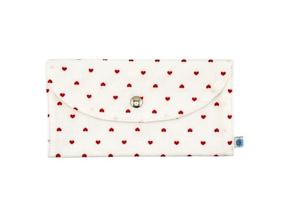 pochette prolongateur coeurs rouges
